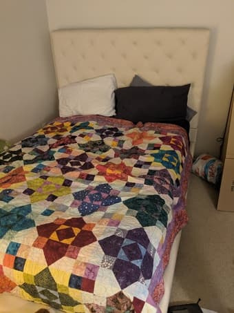 Full size bed frame and mattress - Nice Headboard 1