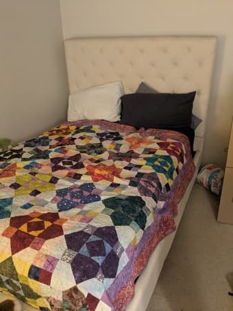 Full size bed frame and mattress - Nice Headboard 2