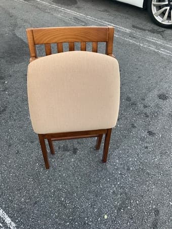 Wooden Foldable Chair with Cushion attached! 1