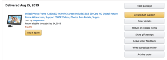 Digital Photo Frame 1280x800 16:9 IPS Screen Include 32GB SD Card HD D 1