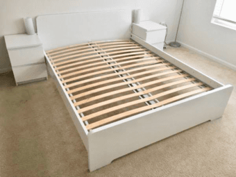 Ikea furnitures: bed frame, mattress, bookshelf, table, drawer unit 1