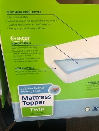 Novaform 3' Mattress Topper Twin Size 1