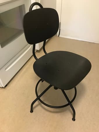 Ikea KULLABERG Black Swivel chair 1