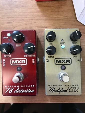 GUITAR PEDALS - MXR distortion, OD, Boss Loop station, Whammy, wah wah 3