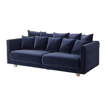 IKEA Stockholm Dark Blue Velvet Sofa (Excellent Condition) 2