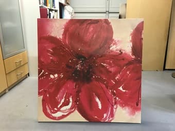 Modern flower painting -- great in bedroom or living room! 1