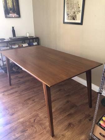 Solid Wood Walnut Dining Table and Chairs Set Scandinavian Designs 2