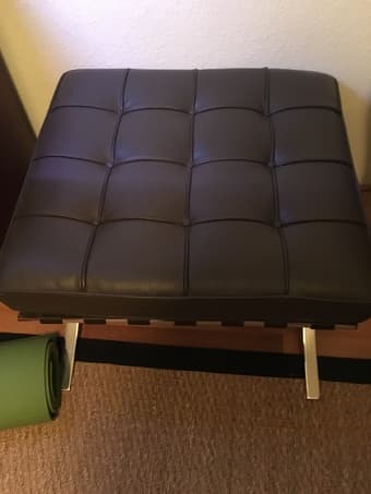 Ottoman - leather 2