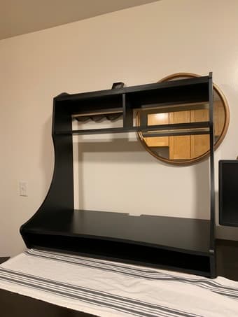 Black wall mounted desk 2