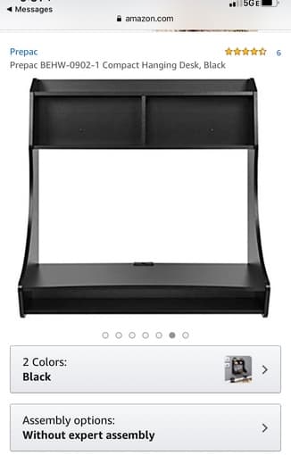Black wall mounted desk 3