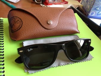 $60 OBO: Ray Ban Black New Wayfarers (RB2132 52mm) 1