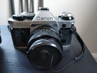 Canon AE-1 camera + 3 Cimko lenses 75-200mm, 28mm, 28-200mm + bag 2