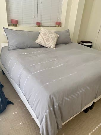 King Bed and Mattress (Cover and Pillows included!) 1