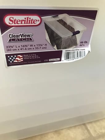 Sterilite Storage bins - clear 3