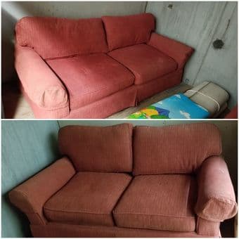 Sofa and loveseat - cotton, red (by Lee) 1
