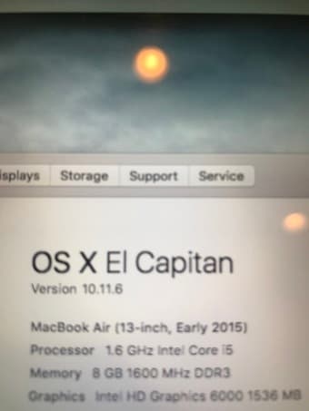 MacBook Air 13” 8G RAM 128G SSD 3