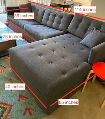 Large grey sectional - pull out queen 1