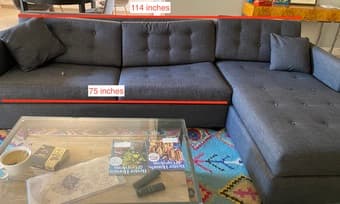 Large grey sectional - pull out queen 2