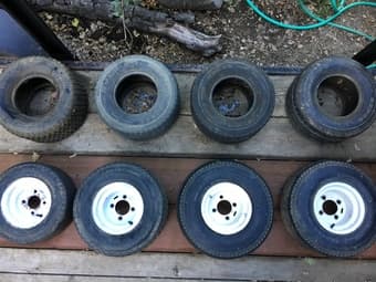 Golf/trailer wheels and tires - $15 1