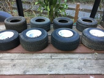 Golf/trailer wheels and tires - $15 2