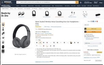 New Noise-Canceling Beats Studio3 Wireless Headphones Gray 3