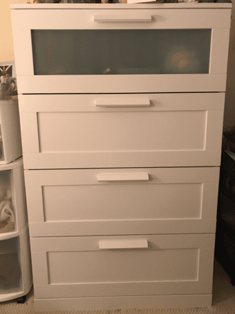 Ikea white 4-drawer dresser 1