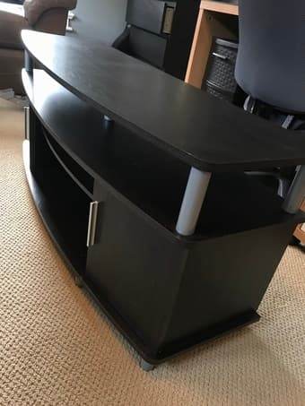 TV Stand, Large and Low-set (Black Color) 1