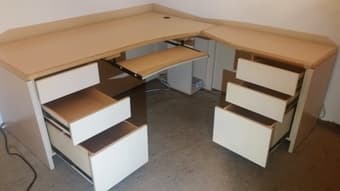 L-shaped Executive Desk - Very High Quality Solid Wood 1