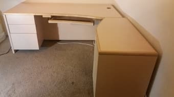 L-shaped Executive Desk - Very High Quality Solid Wood 3