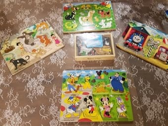 WOODEN & MELISSA & DOUG Puzzles + California Topic Stories Big Books 1