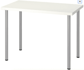 IKEA desk 39”x23”, silver leg 1
