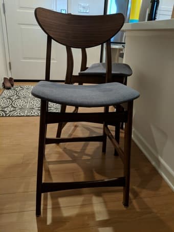 4 Bar Stools Like New - Allmodern Laceyville 24" 3