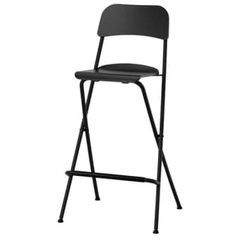 Two black ikea franklin stools (foldable) 1