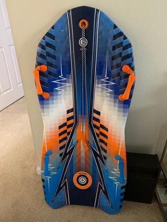 50" snow sledding w/ hands 1