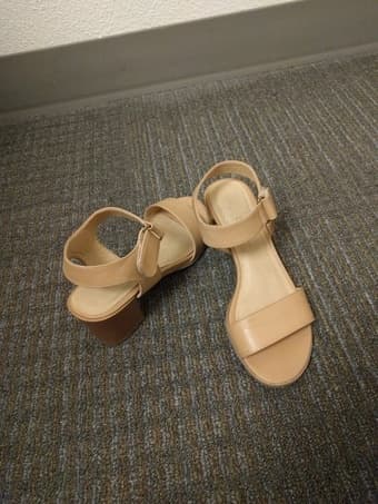 Cute nude color sandals size 6.5 (high heel shoes) 1