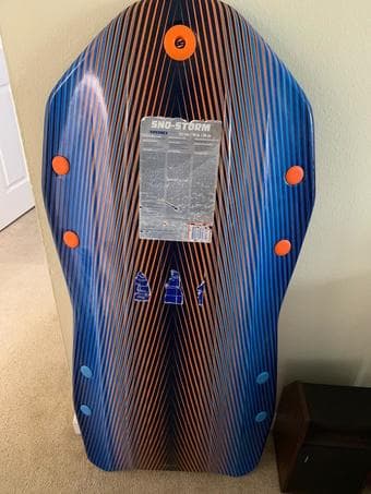 50" snow sledding w/ hands 2