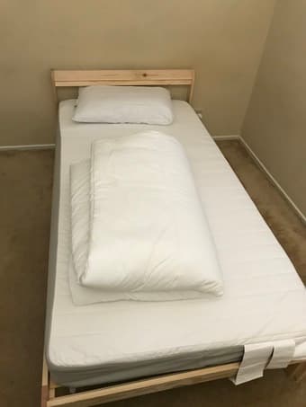 Bed, mattress, pillow, duvet 1