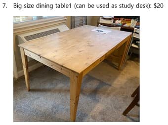 Moving sale (tables) 2