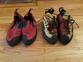 Lightly used climbing shoes in great shape. Size 42 (US 9) 1