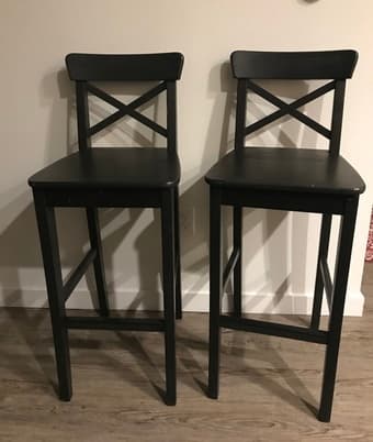 Two IKEA Ingolf Bar Stools 1
