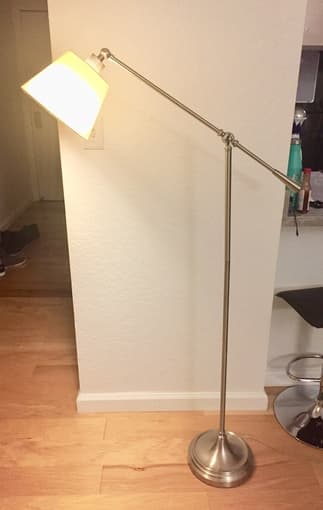 Adjustable chrome floor lamp 1