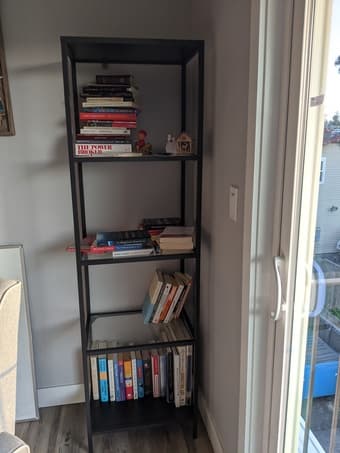 Glass bookcase / Shelf unit 1
