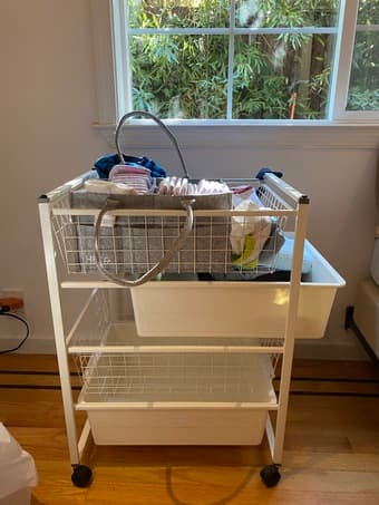 Organizer unit with bins 1