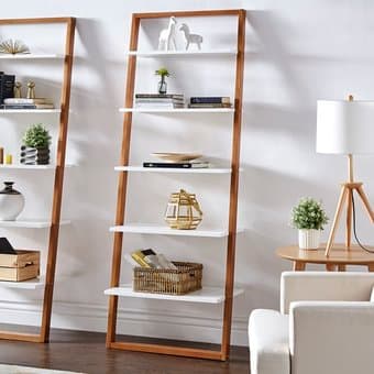 Natural/White Ladder Bookcase - in original box 1