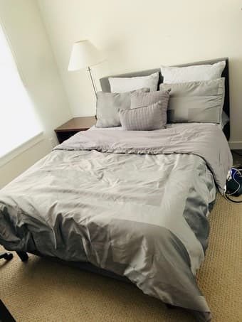 LUCID 10" Latex Foam Firm Full-size Mattress (+ Zinus Shalini frame) 1