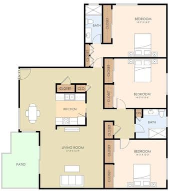 Master Suite in Sunnyvale Apartment - $1400 + Utilities, Apr 1st 1