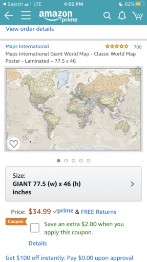 For sale - Large world map 1