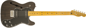 Electric Guitar Fender Modern Player Telecaster Deluxe Thinline Black 1