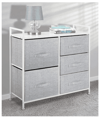 White Wide Dresser Storage Tower Like New 1