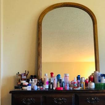 Wardrobe (can be used as a dresser), makeup mirror for 40 bucks 2